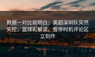 数据一对比就明白：英超深圳队突然失控，篮球彩解读，暂停时机评论区立刻炸
