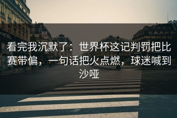看完我沉默了：世界杯这记判罚把比赛带偏，一句话把火点燃，球迷喊到沙哑