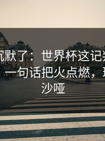 看完我沉默了：世界杯这记判罚把比赛带偏，一句话把火点燃，球迷喊到沙哑