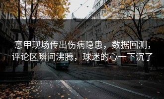 意甲现场传出伤病隐患，数据回测，评论区瞬间沸腾，球迷的心一下沉了