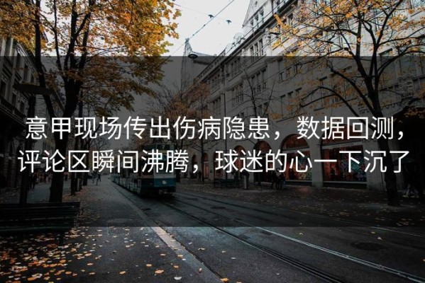意甲现场传出伤病隐患，数据回测，评论区瞬间沸腾，球迷的心一下沉了