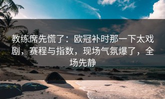 教练席先慌了：欧冠补时那一下太戏剧，赛程与指数，现场气氛爆了，全场先静