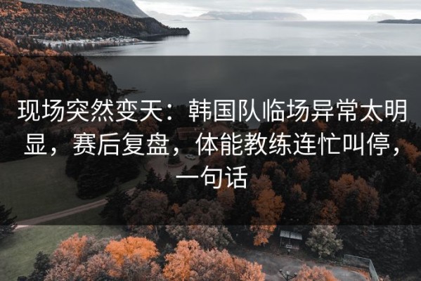 现场突然变天：韩国队临场异常太明显，赛后复盘，体能教练连忙叫停，一句话
